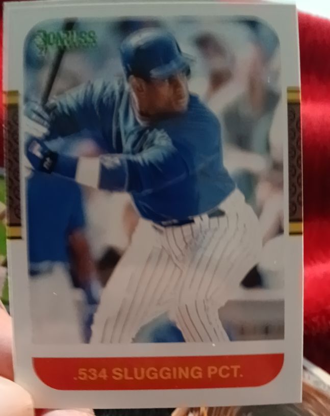 2021 Donruss #239b Sammy Sosa .534 Slugging PCT. — front