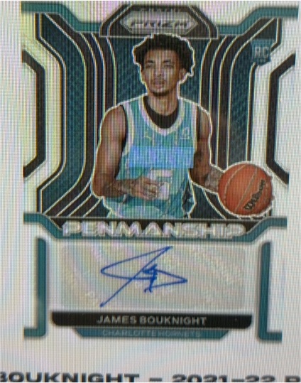 2021-22 Panini Prizm Rookie Penmanship #RP-JBO James Bouknight — front