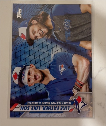 2020 Topps #61 Like Father, Like Son Bo Bichette Cavan Biggio — front