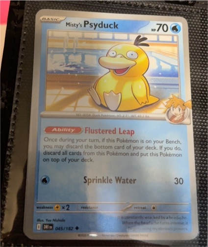 2025 Pokémon SV10: Destined Rivals #045 Misty's Psyduck — front