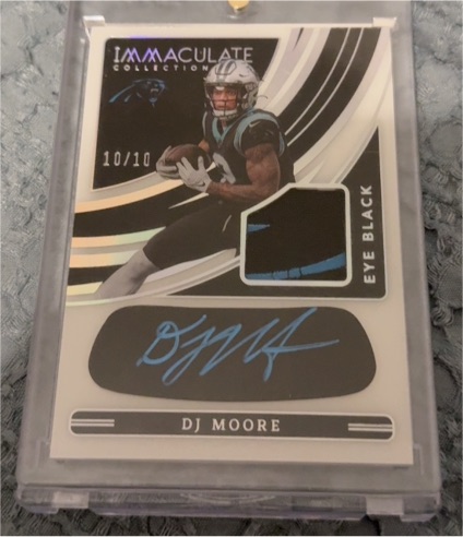 2022 Panini Immaculate Collection Eye Black #DJ Moore — front