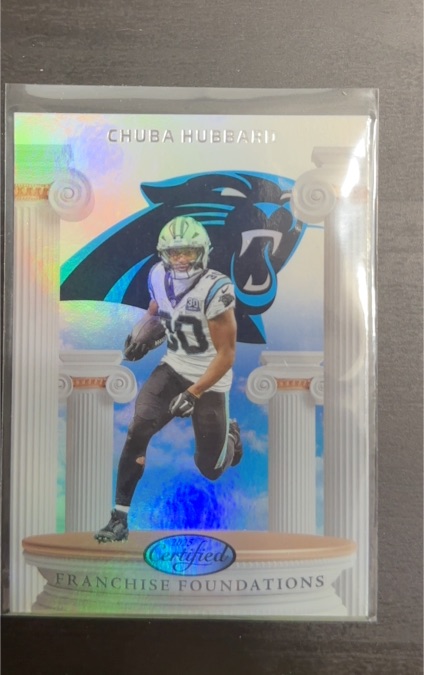 2025 Panini Certified #FFO-CHD Chuba Hubbard Franchise Foundations — front