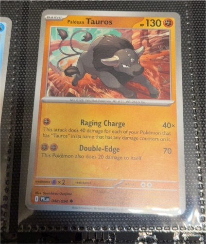 2025 Pokémon Phantasmal Flames #048 Tauros — front