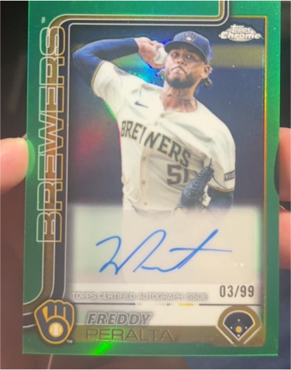 2025 Topps Chrome Update #03/99 Freddy Peralta — front
