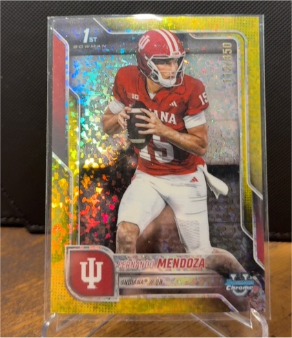 2025 Bowman University Chrome #109 Fernando Mendoza — front