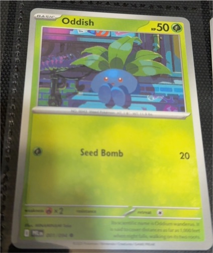2023 Pokémon ME02: Phantasmal Flames #001 Oddish — front