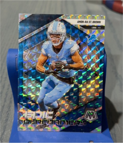 2025 Panini Mosaic #5 Amon-Ra St. Brown Epic Performers Mosaic — front