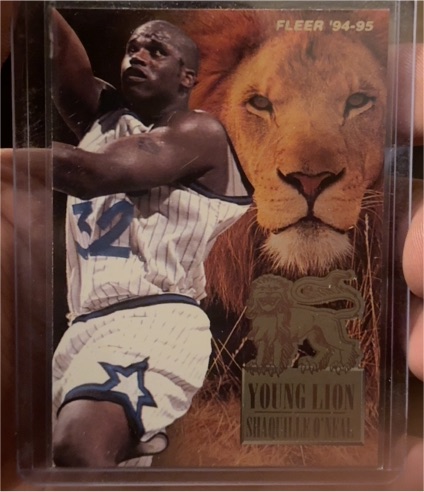 1994-95 Fleer #5 Shaquille O'Neal Young Lion — front