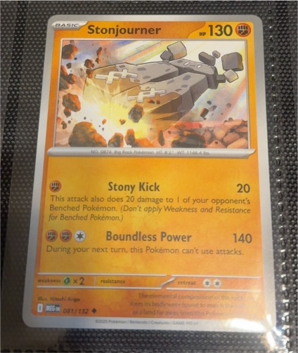 2023 Pokémon ME01: Mega Evolution #081 Stonjourner — front