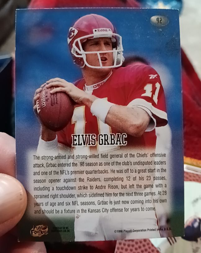 1998 Pacific #207 Elvis Grbac — front