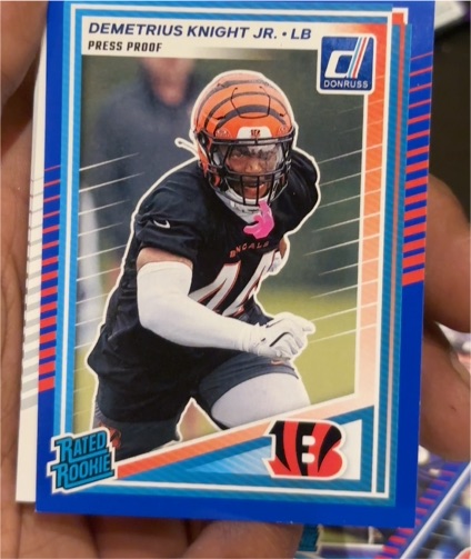 2025 Panini Donruss #385 Demetrius Knight Jr. Rated Rookie Press Proof — front