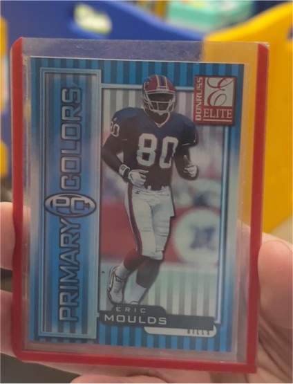 1999 Donruss Elite Primary Colors Blue #34 Eric Moulds — front