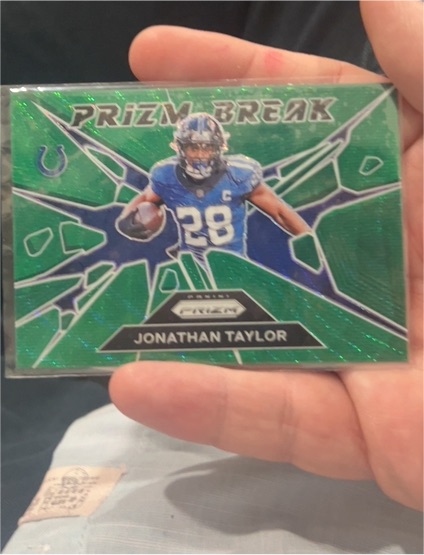 2024 Panini Prizm #4 Jonathan Taylor Prizm Break Green Ice — front