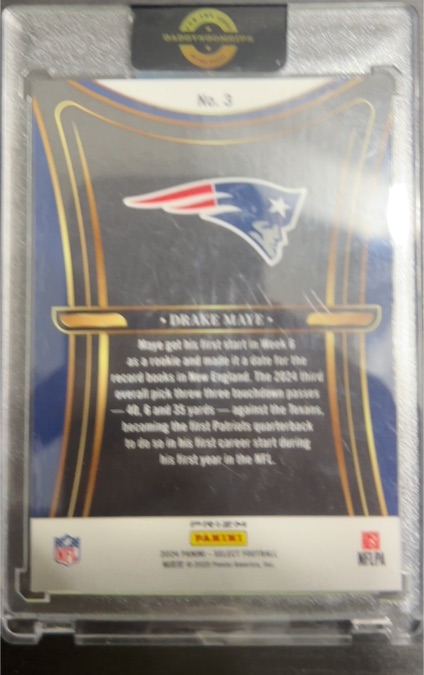 2024 Panini Select #3 Drake Maye — front