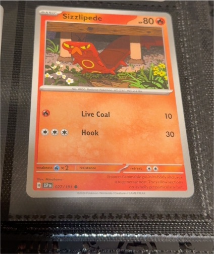 2024 Pokémon Surging Sparks #027 Sizzlipede — front