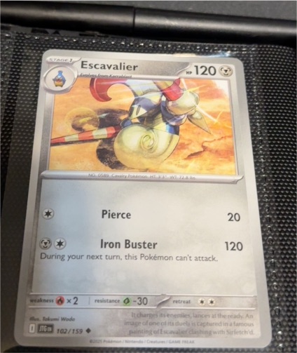 2025 Pokémon Journey Together #102 Escavalier — front