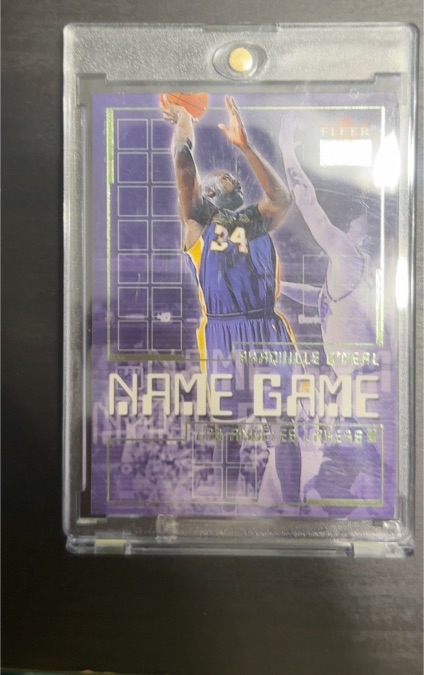 2000-01 Fleer Premium Name Game #3NG Shaquille O'Neal — front