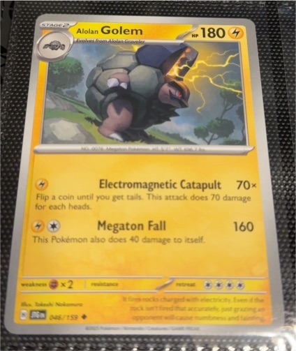 2025 Pokemon Journey Together #046 Alolan Golem — front
