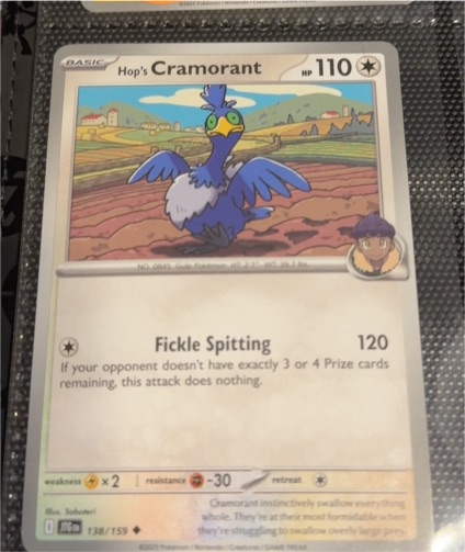 2023 Pokémon TCG Journey Together #138 Hop's Cramorant — front