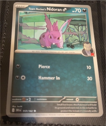 2023 Pokémon SV10: Destined Rivals #117 Team Rocket's Nidoran ♂ — front