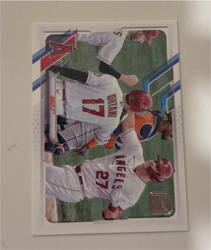 2021 Topps #621 Shohei Ohtani Mike Trout — front