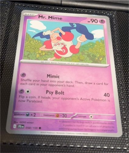 2025 Pokémon Journey Together #058 Mr. Mime — front