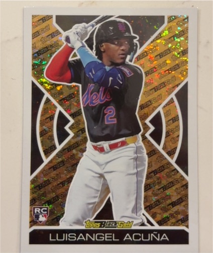 2025 Topps Update Black Gold #BG-23 Luisangel Acuña — front