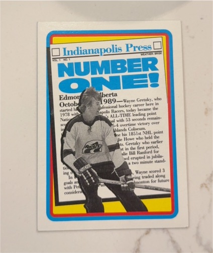 1990-91 Topps #1 Wayne Gretzky Indianapolis Racers — front