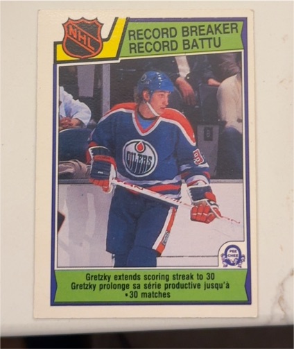 1983-84 O-Pee-Chee #212 Wayne Gretzky Record Breaker — front