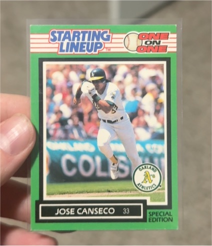 1989 Kenner Starting Lineup #33 Jose Canseco — front