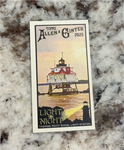 2025 Topps Allen & Ginter #LTN-27 Light The Night Thomas Point Shoal Light Station — front