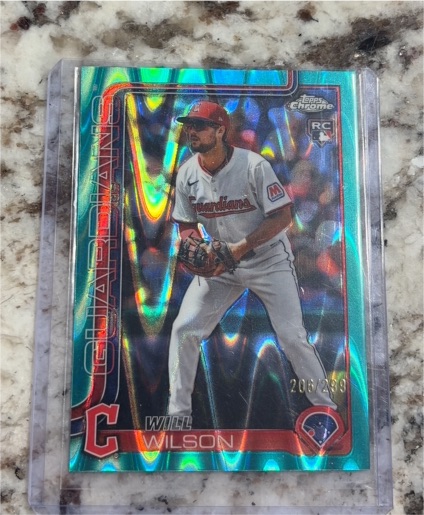2025 Topps Chrome Update #USC187 Will Wilson RC Guardians — front