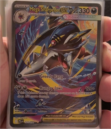 2022 Pokémon Phantasmal Flames #127 Mega Sharpedo ex — front