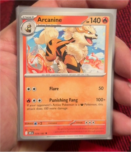 2025 Pokemon Scarlet & Violet Destined Rivals #028 Arcanine — front