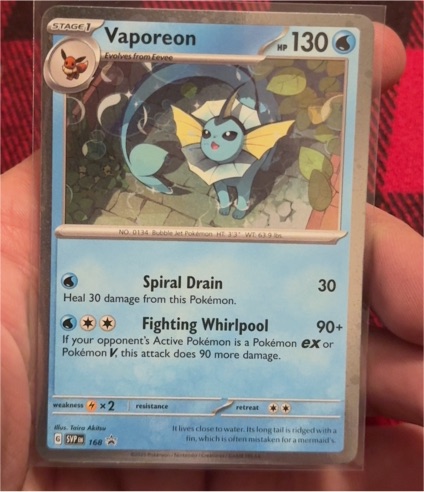 2025 Pokémon TCG Scarlet & Violet #168 Vaporeon — front