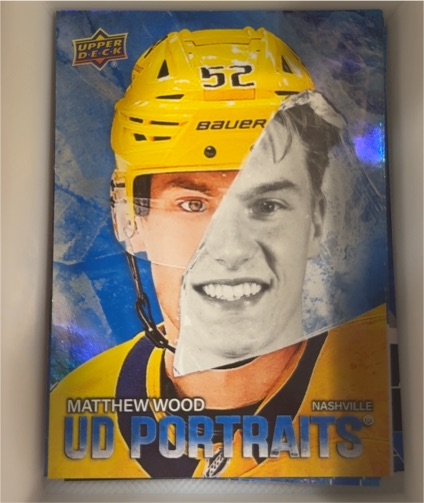 2025-26 Upper Deck UD Portraits #P-27 Matthew Wood — front