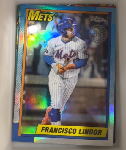 2025 Topps Chrome 1990 #90CB-10 Francisco Lindor — front