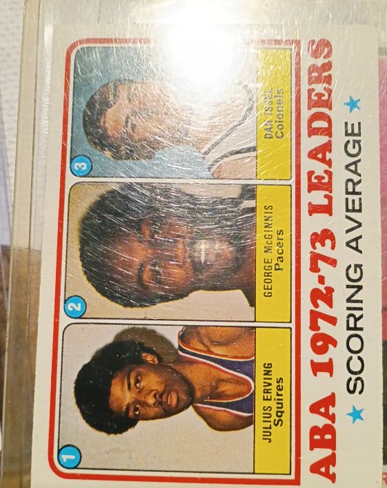1973 Topps Basketball #234 Julius Erving ABA 1972-73 Leaders — front
