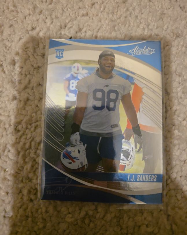 2025 Panini Absolute Football #180 T.J. Sanders Rookie Card — front