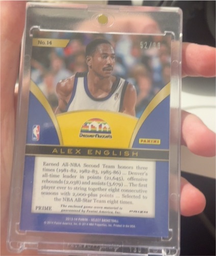 2013-14 Panini Select Basketball #14 Alex English — front