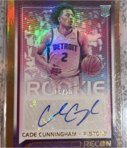 2021-22 Panini Recon Rookie Signatures #RRS-CC Cade Cunningham — front