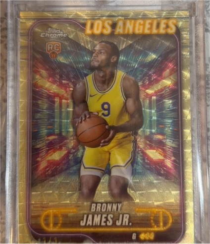 2024-25 Topps Chrome #149 Bronny James Jr. — front