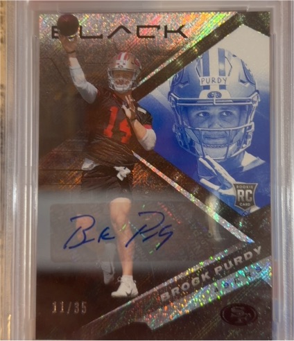 2022 Panini Black #11 Brock Purdy — front