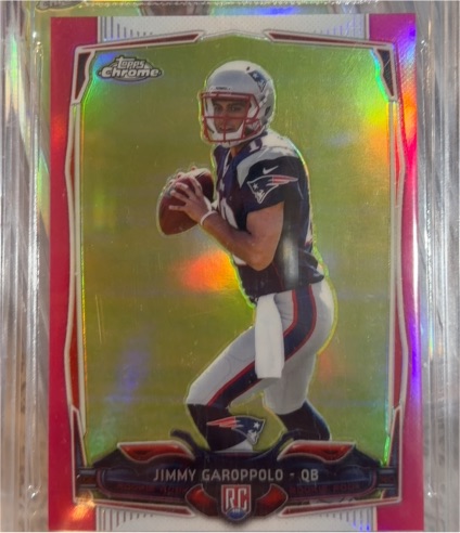 2014 Topps Chrome #150 Jimmy Garoppolo Rookie Card — front