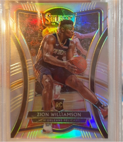 2019-20 Panini Select #199 Zion Williamson Rookie Premier Level — front