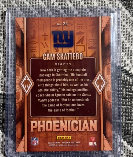 2025 Panini Phoenix Football #23 Cam Skattebo — front