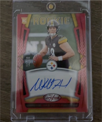 2025 Panini Certified #RSI-WHD Will Howard Rookie Signatures Mirror Red — front