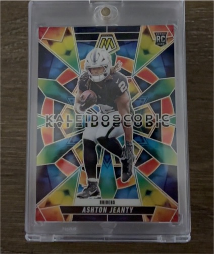 2025 Panini Mosaic #9 Ashton Jeanty Kaleidoscopic Prizm RC — front