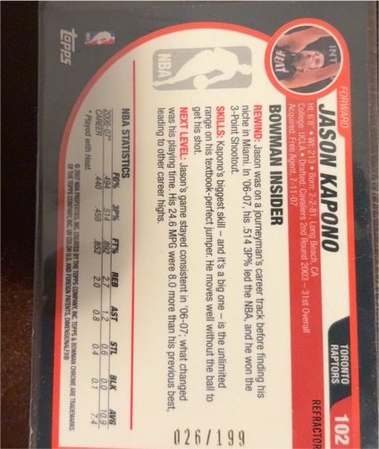 2006-07 Topps #102 Jason Kapono — front