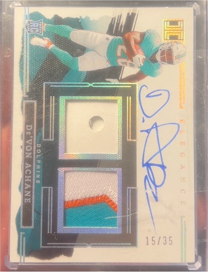 2023 Panini Impeccable Elegance #15 DeVonn Achane — front